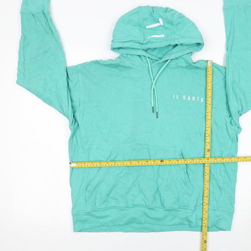 Il Sarto Women’s Green Pullover Hoodie XL 100% Cotton Casual