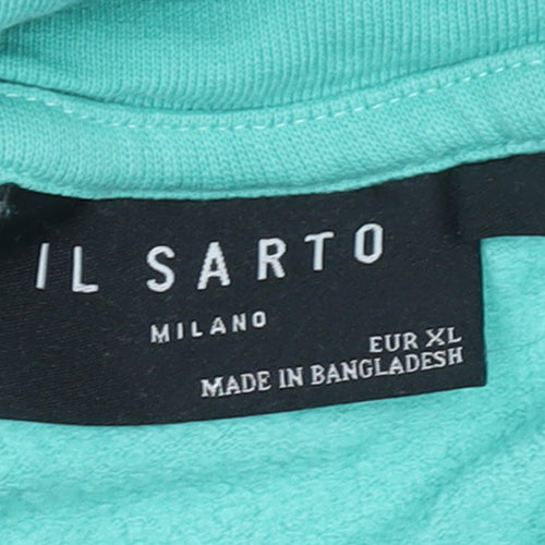 Il Sarto Women’s Green Pullover Hoodie XL 100% Cotton Casual