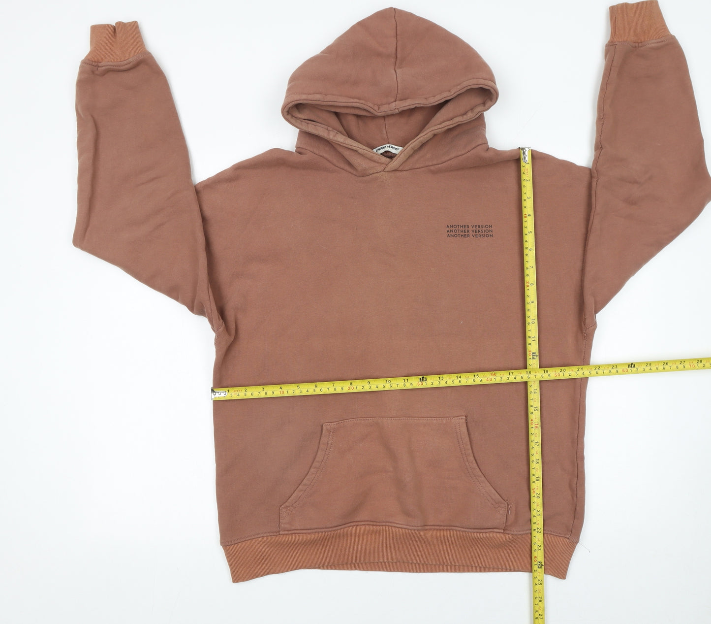 Another Version Women’s Brown Pullover Hoodie Size L Cotton Casual