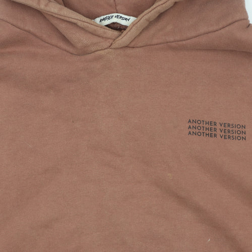 Another Version Women’s Brown Pullover Hoodie Size L Cotton Casual