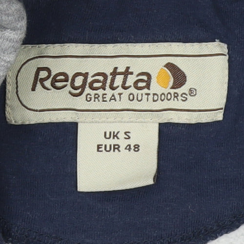 Regatta Mens Grey Pullover Hoodie S Nautical Graphic Cotton Blend