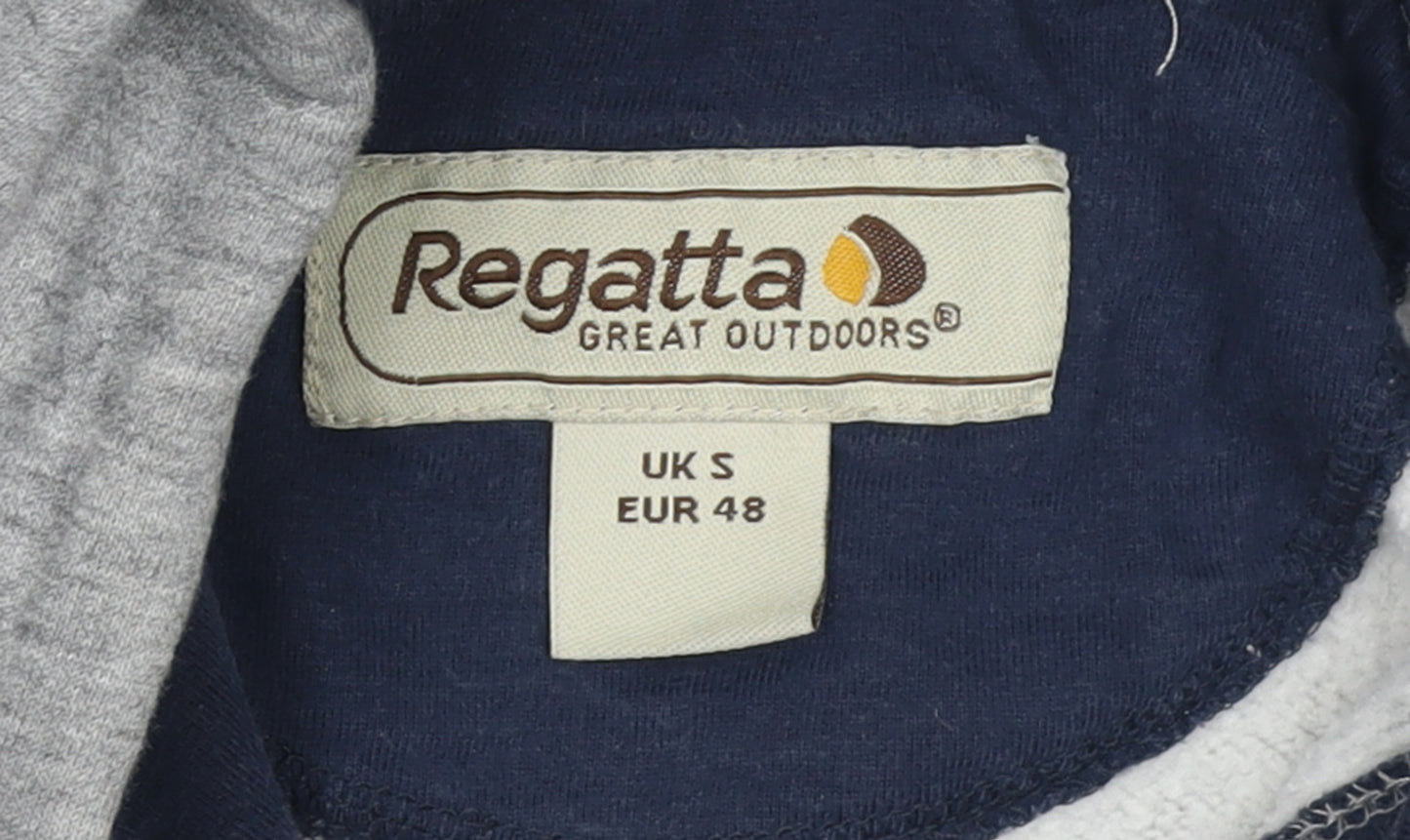 Regatta Mens Grey Pullover Hoodie S Nautical Graphic Cotton Blend