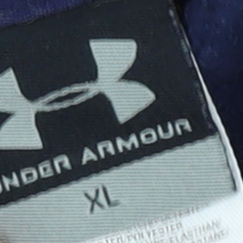 Under Armour Mens XL Blue 1/4 Zip Fleece Rugby Sweatshirt