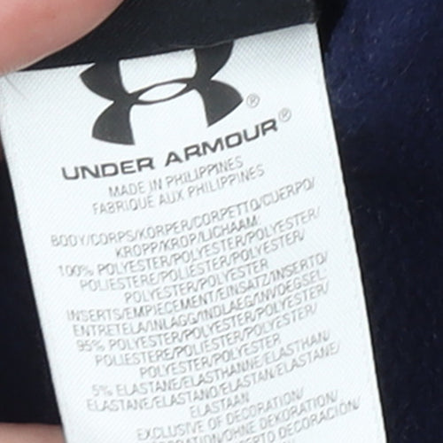 Under Armour Mens XL Blue 1/4 Zip Fleece Rugby Sweatshirt