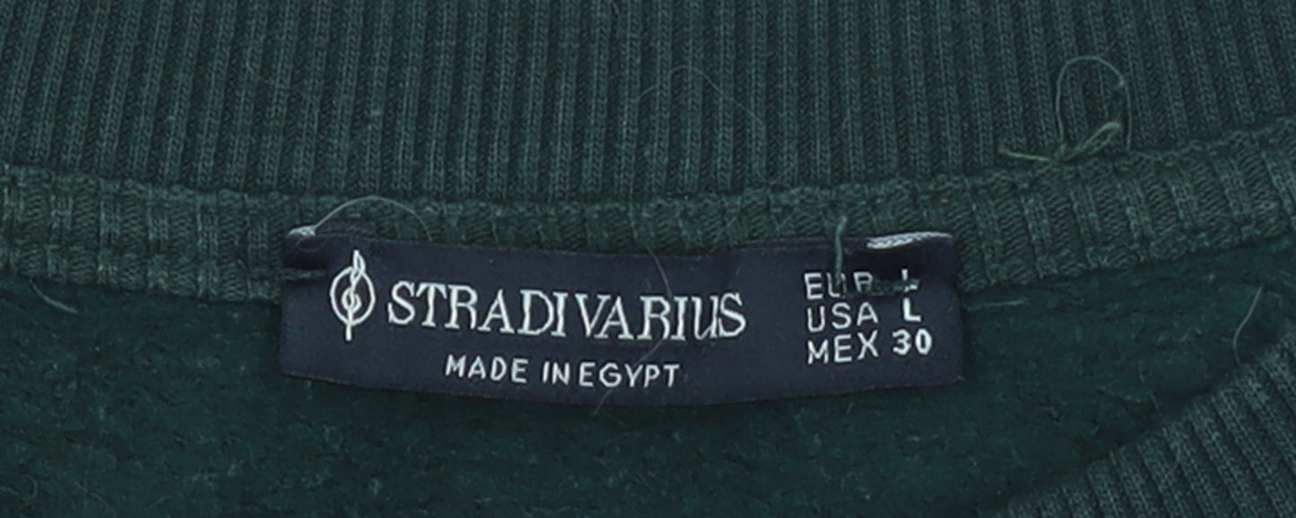 Stradivarius Women's Black French Riviera Graphic Sweatshirt Size L