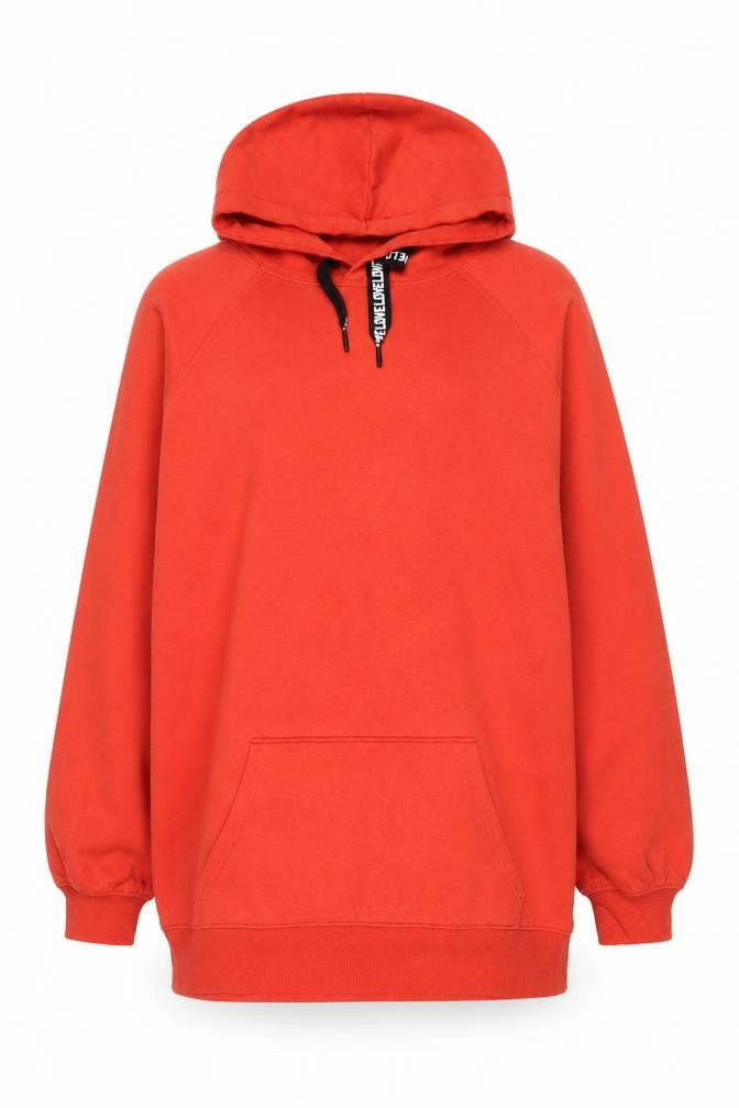 Front view of Next Men’s Orange Pullover Hoodie L Regular Fit Fleece