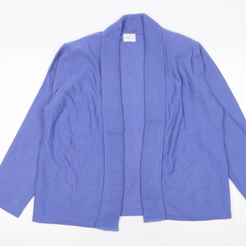 Eastex Women's Purple Long Sleeve Open Knit Cardigan Size 20