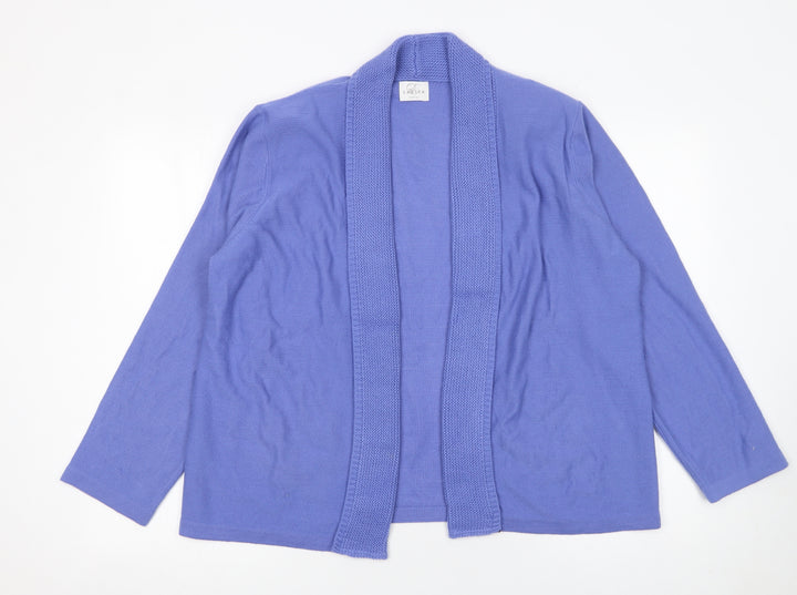 Eastex Women's Purple Long Sleeve Open Knit Cardigan Size 20