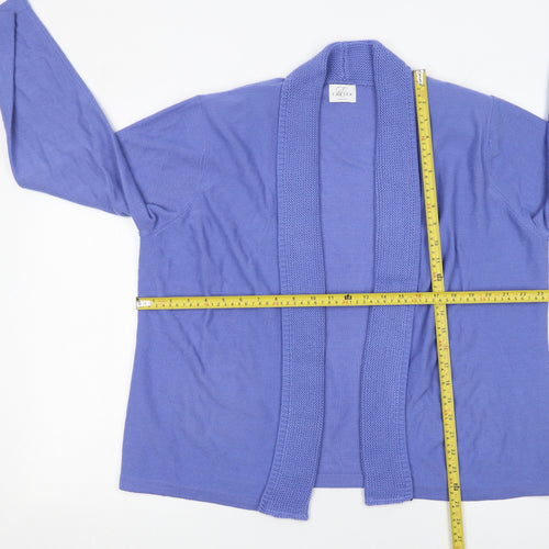 Eastex Women's Purple Long Sleeve Open Knit Cardigan Size 20