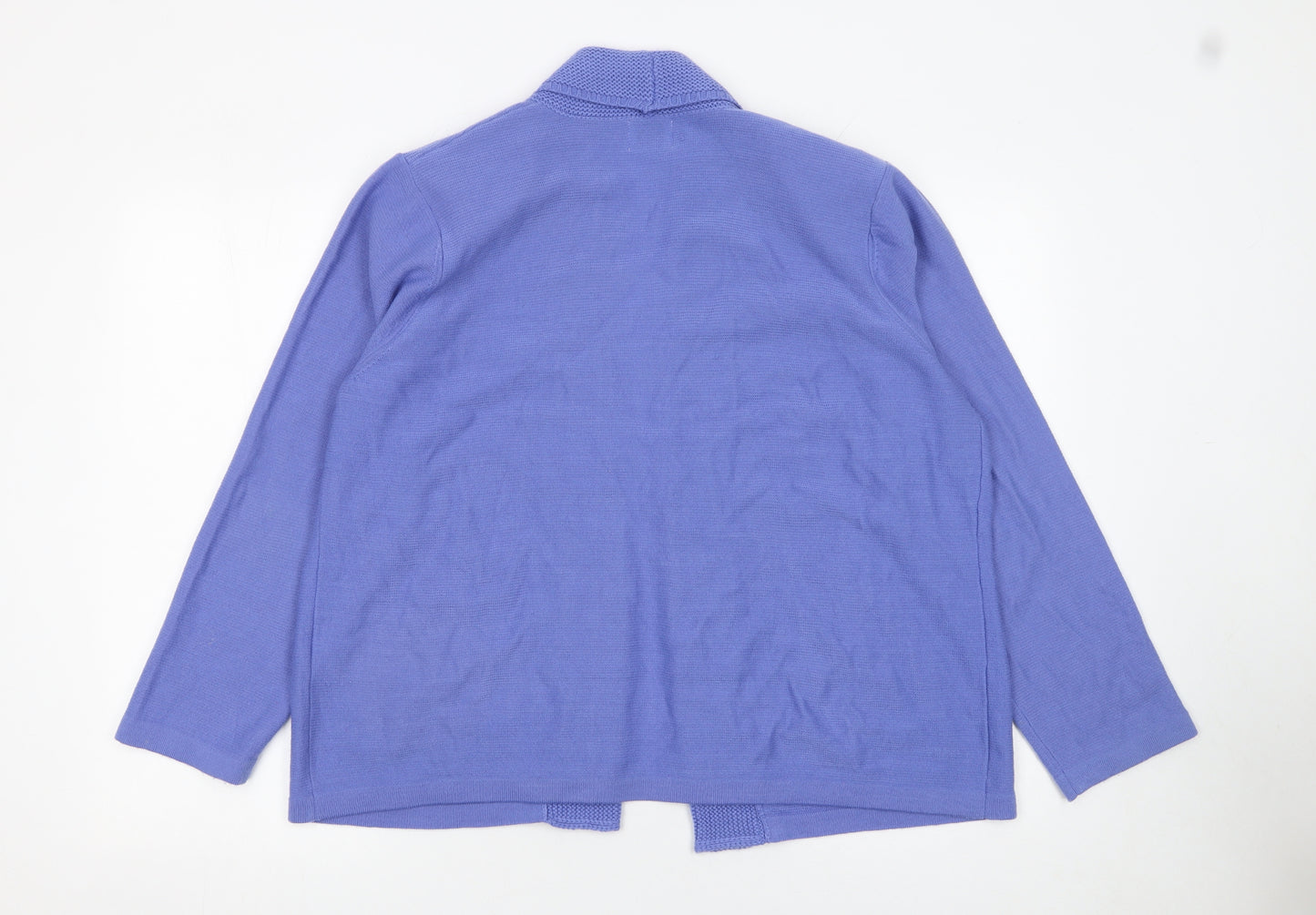 Eastex Women's Purple Long Sleeve Open Knit Cardigan Size 20