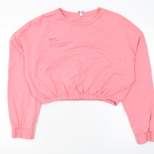 ONLY Neon & Nylon Pink Cropped Pullover Sweatshirt Women’s M
