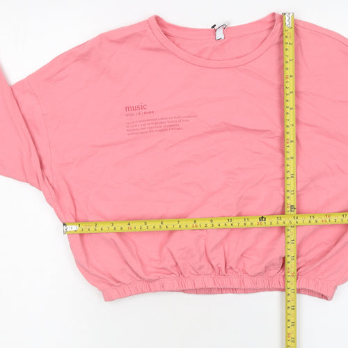 ONLY Neon & Nylon Pink Cropped Pullover Sweatshirt Women’s M