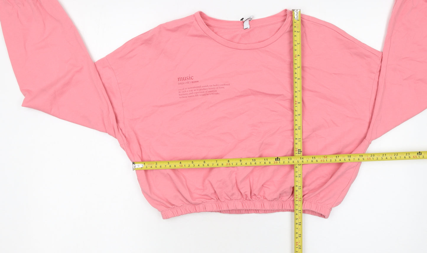 ONLY Neon & Nylon Pink Cropped Pullover Sweatshirt Women’s M