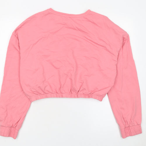 ONLY Neon & Nylon Pink Cropped Pullover Sweatshirt Women’s M