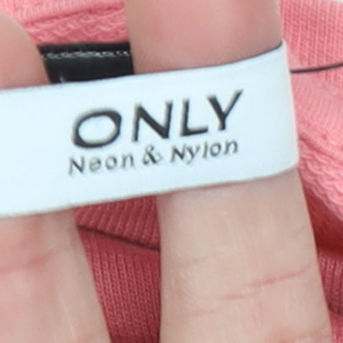 ONLY Neon & Nylon Pink Cropped Pullover Sweatshirt Women’s M