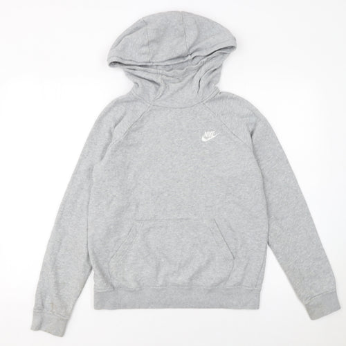 Nike Women’s Grey Pullover Hoodie Small Cotton Blend Casual