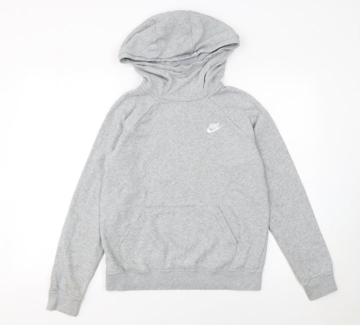 Nike Women’s Grey Pullover Hoodie Small Cotton Blend Casual