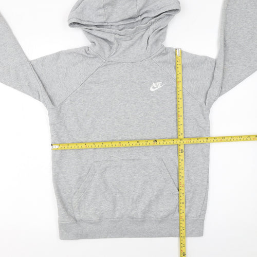 Nike Women’s Grey Pullover Hoodie Small Cotton Blend Casual