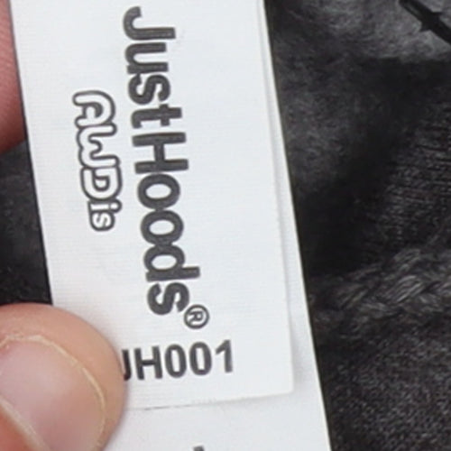 Just Hoods AWDis Womens Charcoal Graphic Pullover Hoodie Size L