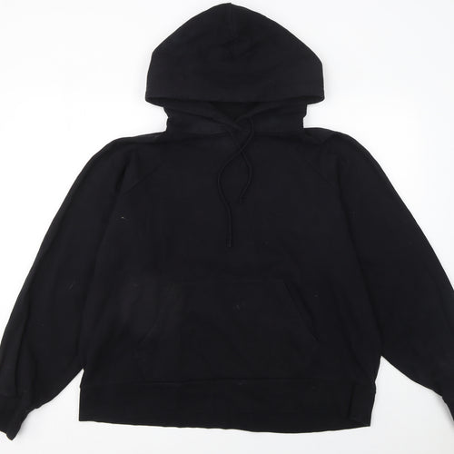 AllSaints Men's Black Pullover Hoodie Medium Logo Designer Cotton