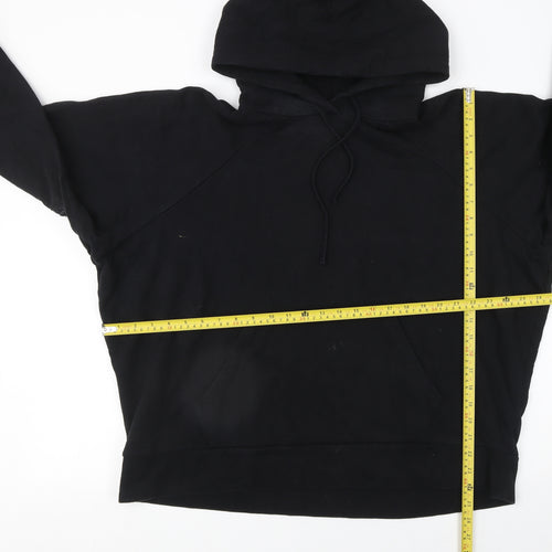 AllSaints Men's Black Pullover Hoodie Medium Logo Designer Cotton