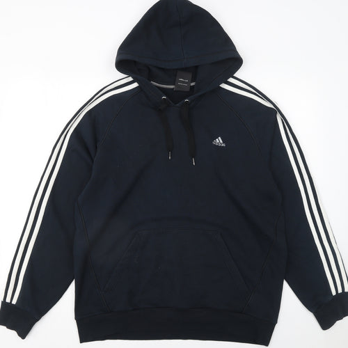 adidas Mens Blue Pullover Hoodie L Sportswear Essentials