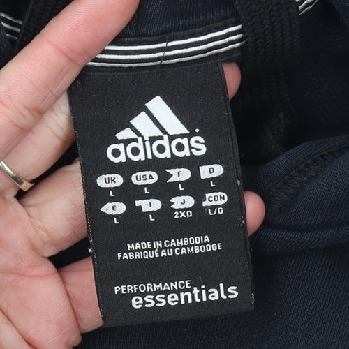 adidas Mens Blue Pullover Hoodie L Sportswear Essentials