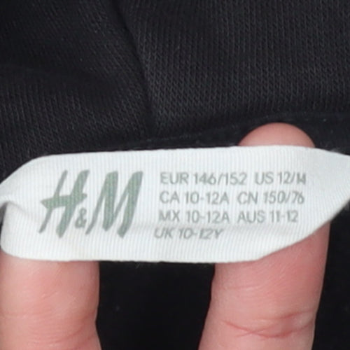H&M Boys Black PlayStation Hoodie 11-12 Years Pullover Graphic Sweatshirt