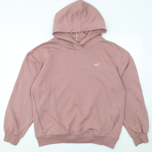 Self Women’s Pink Pullover Hoodie Size S Cotton Blend Casual