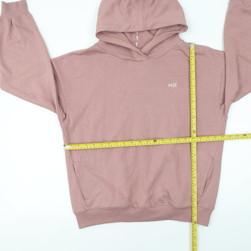 Self Women’s Pink Pullover Hoodie Size S Cotton Blend Casual
