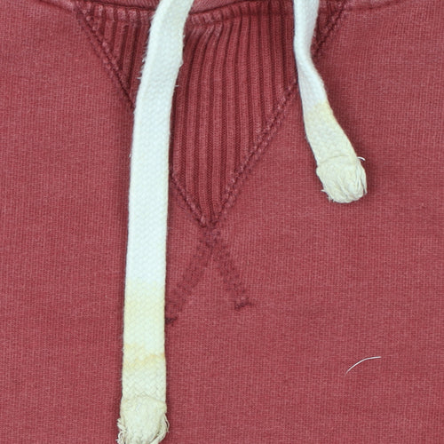 Jack Wills Men's Red Pullover Hoodie M Rugby Graphic Fleece Sweatshirt