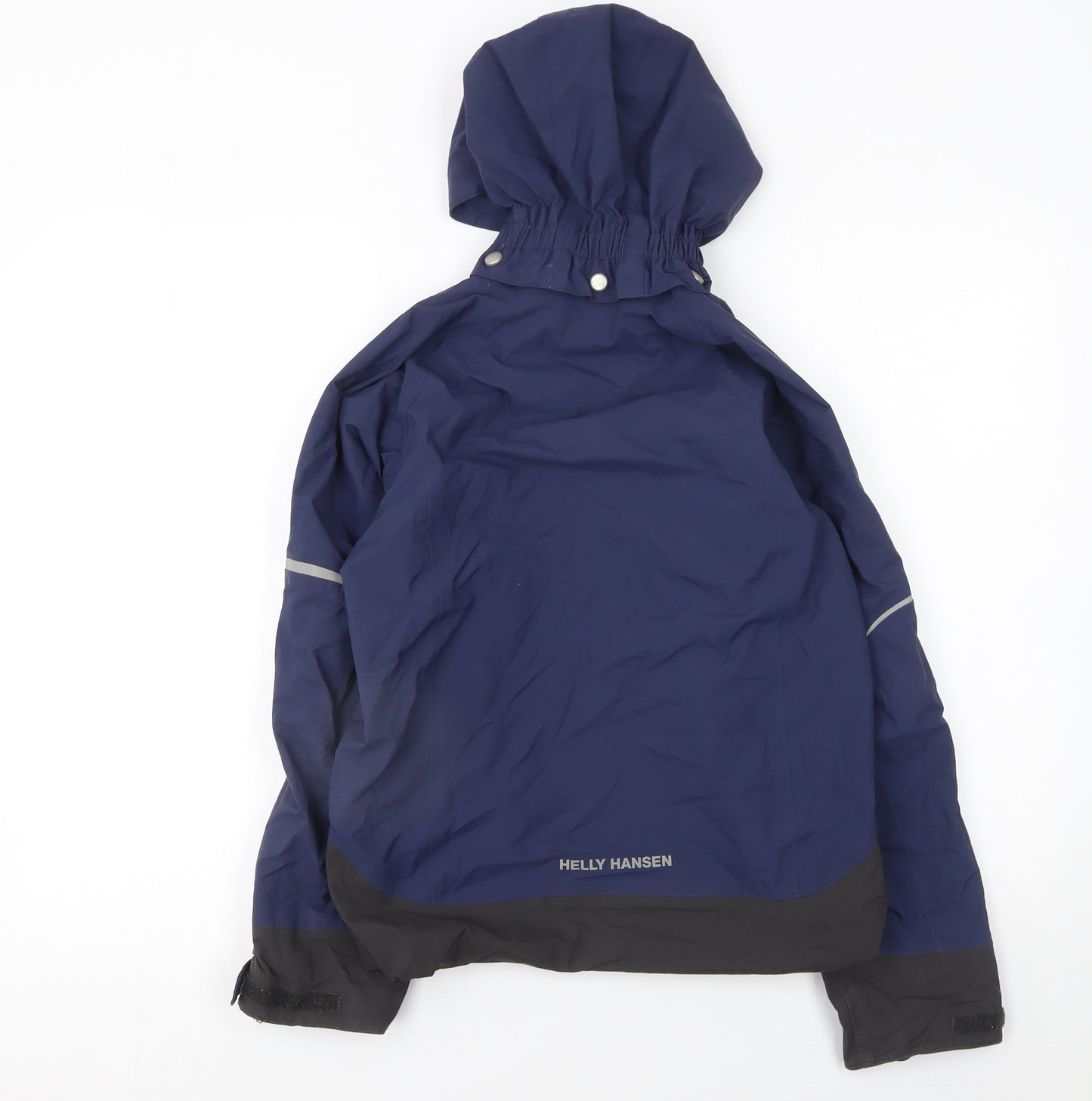 Helly Hansen Boys Blue Waterproof Rain Coat Jacket 12 Years Hooded Outdoor