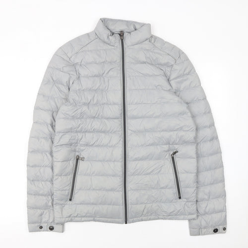 Marks and Spencer Women’s Grey Puffer Jacket Small Quilted Down Coat