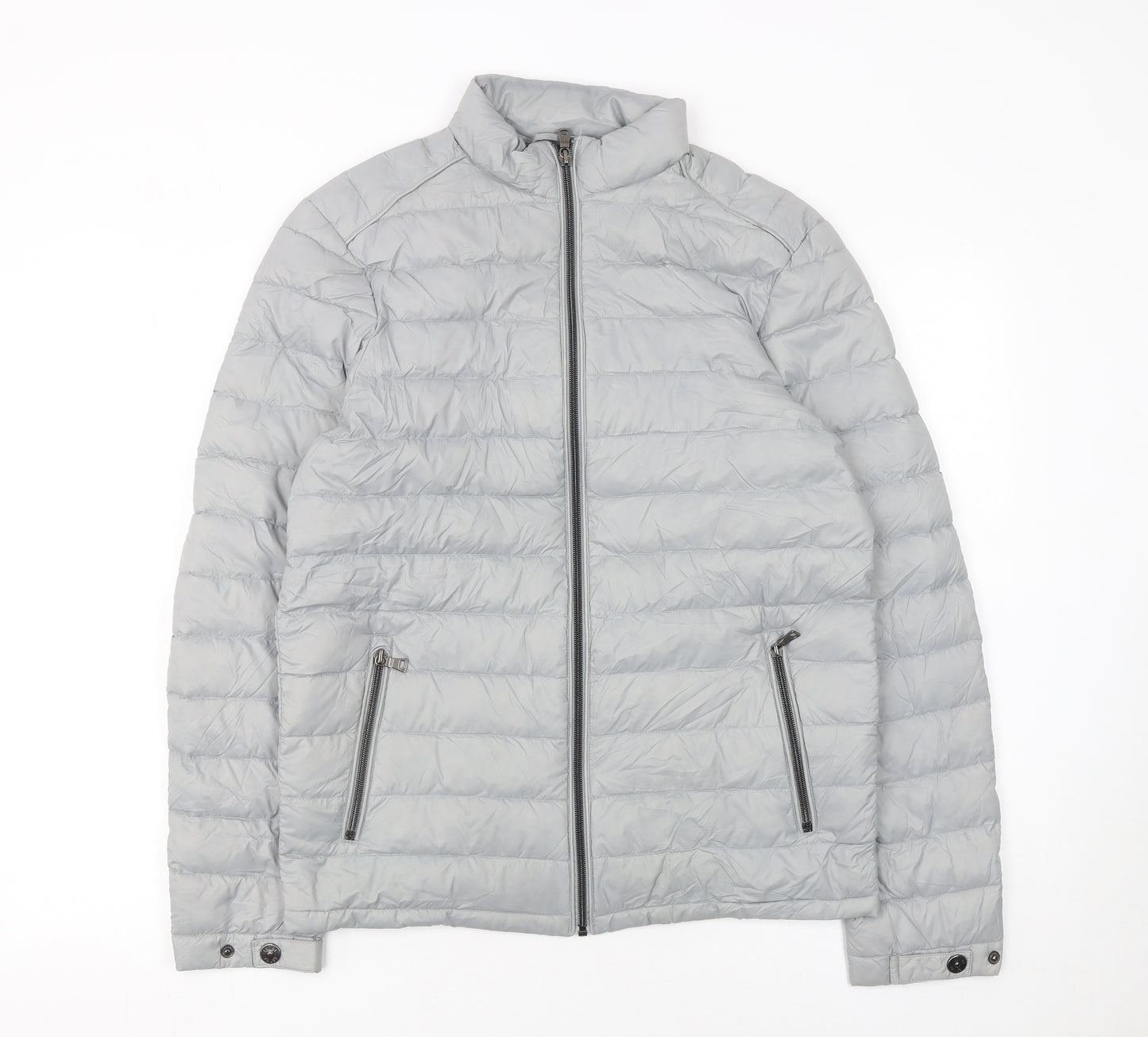 Marks and Spencer Women’s Grey Puffer Jacket Small Quilted Down Coat
