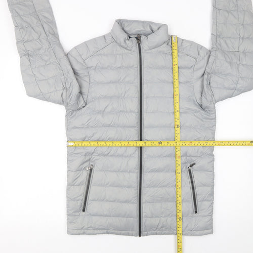 Marks and Spencer Women’s Grey Puffer Jacket Small Quilted Down Coat