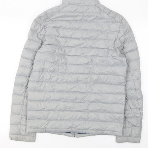 Marks and Spencer Women’s Grey Puffer Jacket Small Quilted Down Coat
