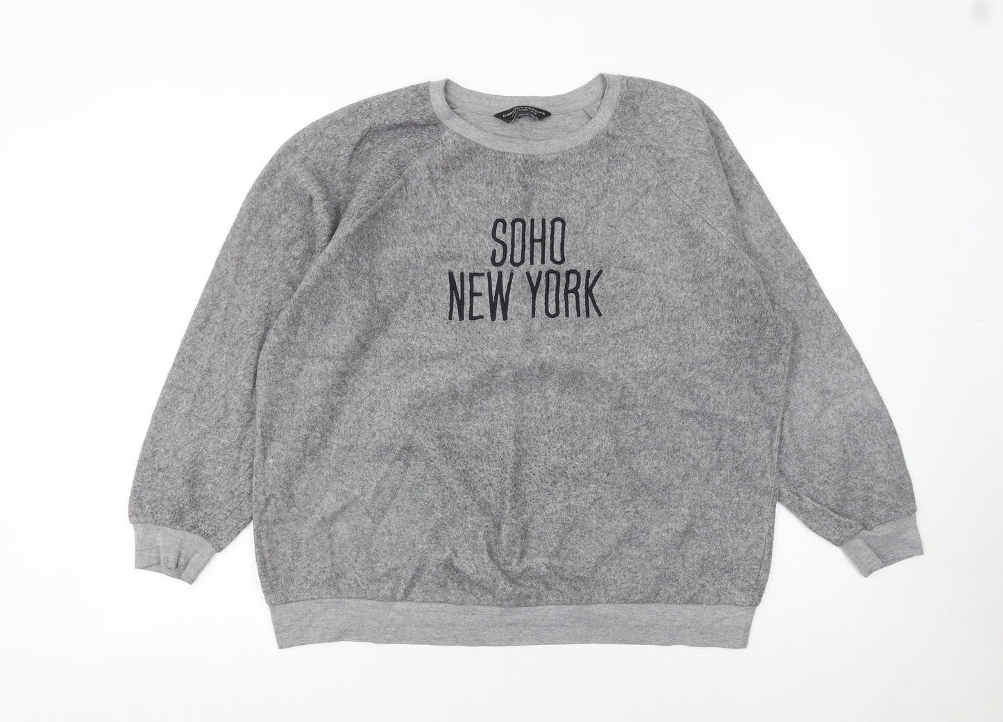 Dorothy Perkins Women’s Grey Pullover Sweatshirt UK 16 SOHO NEW YORK