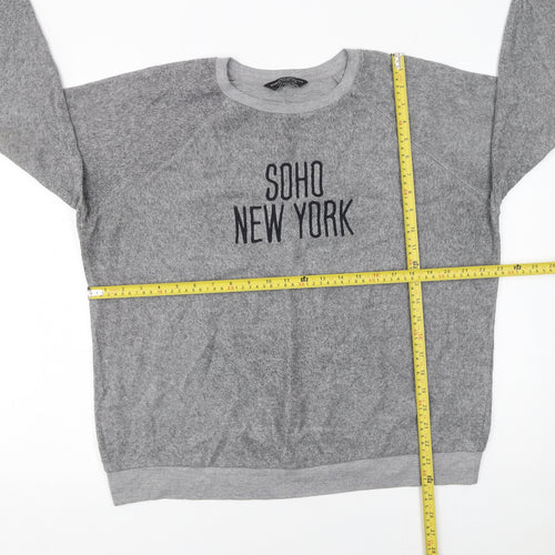 Dorothy Perkins Women’s Grey Pullover Sweatshirt UK 16 SOHO NEW YORK