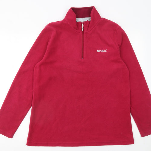 Regatta Women’s Red Fleece 1/4 Zip Pullover Sweatshirt UK 14