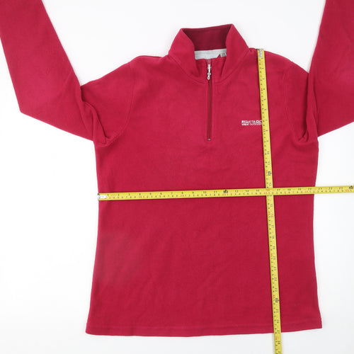 Regatta Women’s Red Fleece 1/4 Zip Pullover Sweatshirt UK 14