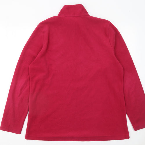 Regatta Women’s Red Fleece 1/4 Zip Pullover Sweatshirt UK 14