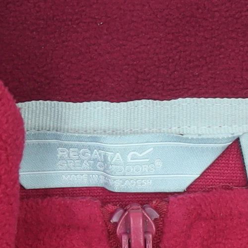 Regatta Women’s Red Fleece 1/4 Zip Pullover Sweatshirt UK 14