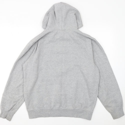 Fila Mens Grey Pullover Hoodie M Logo Fleece Sportswear
