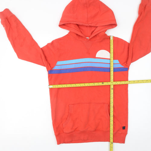 St. Bert's Girls Red Pullover Hoodie 11-12 Years Cotton Graphic Sweatshirt