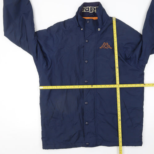 Kappa Men's Blue Nylon Lined Mid-Length Sports Jacket Size M