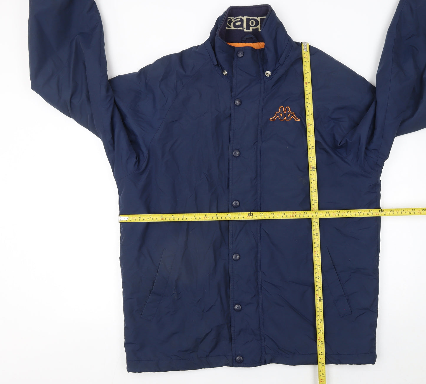 Kappa Men's Blue Nylon Lined Mid-Length Sports Jacket Size M