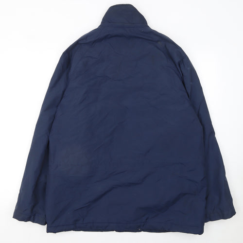 Kappa Men's Blue Nylon Lined Mid-Length Sports Jacket Size M
