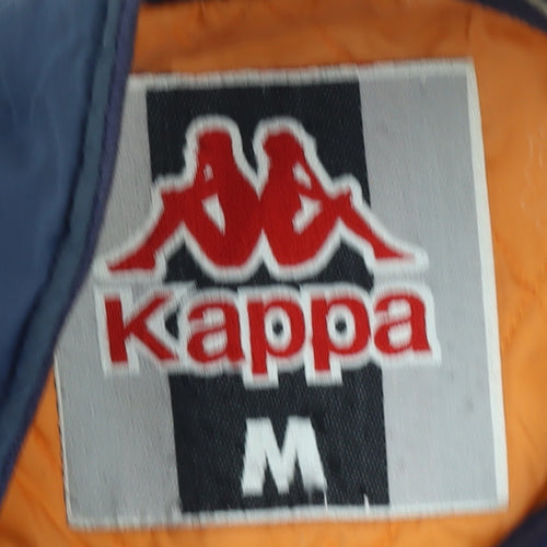 Kappa Men's Blue Nylon Lined Mid-Length Sports Jacket Size M