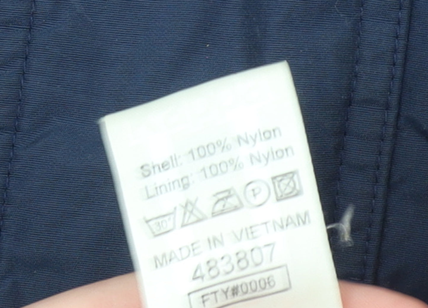 Kappa Men's Blue Nylon Lined Mid-Length Sports Jacket Size M