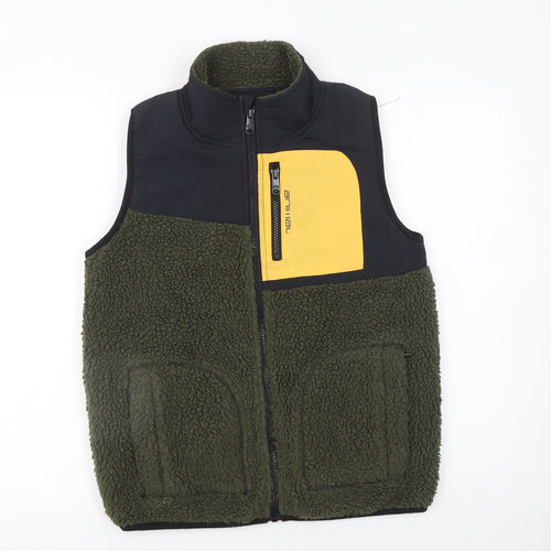 Animal Boys Green Fleece Bodywarmer Gilet 13 Years Full Zip Outdoor Vest
